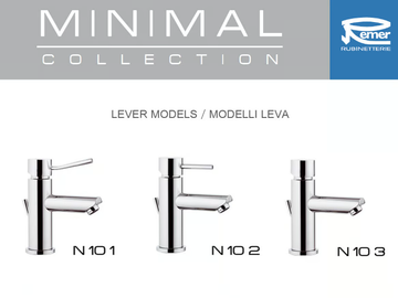 MINIMAL - Countertop 1 hole washbasin mixer without waste by Remer Rubinetterie - view 3